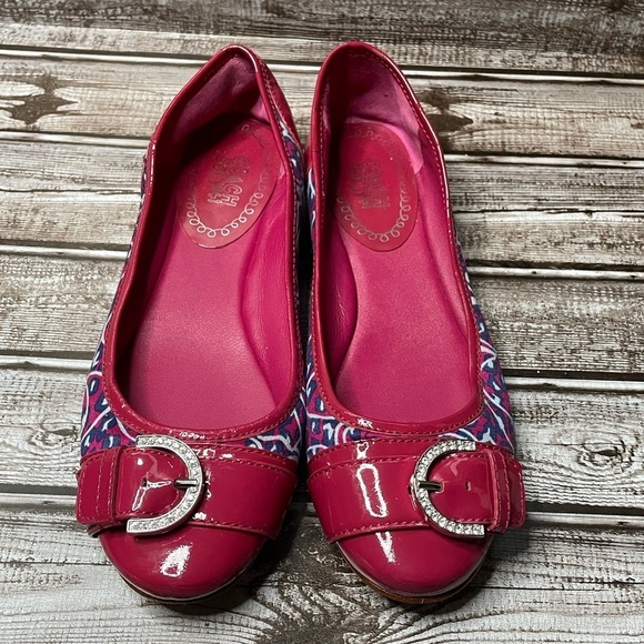 Coach Poppy Leopard/ C Print Flats Size 8 - Picture 3 of 11